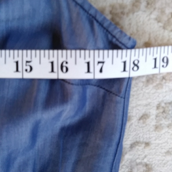 Ann Taylor Loft Lyocell Sleeveless Dress MP Blue - Picture 13 of 15